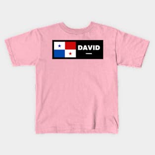 David City with Panama Flag Kids T-Shirt